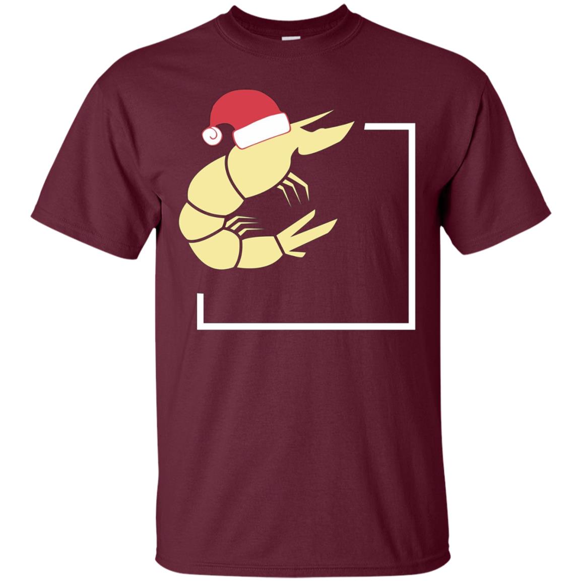 Christmas Shrimp T-Shirt - Shrimp With Santa Hat Tee