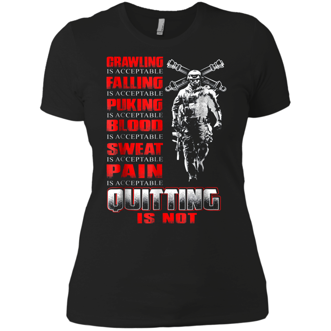 Artilleryman T-shirt , Quitting Is Not