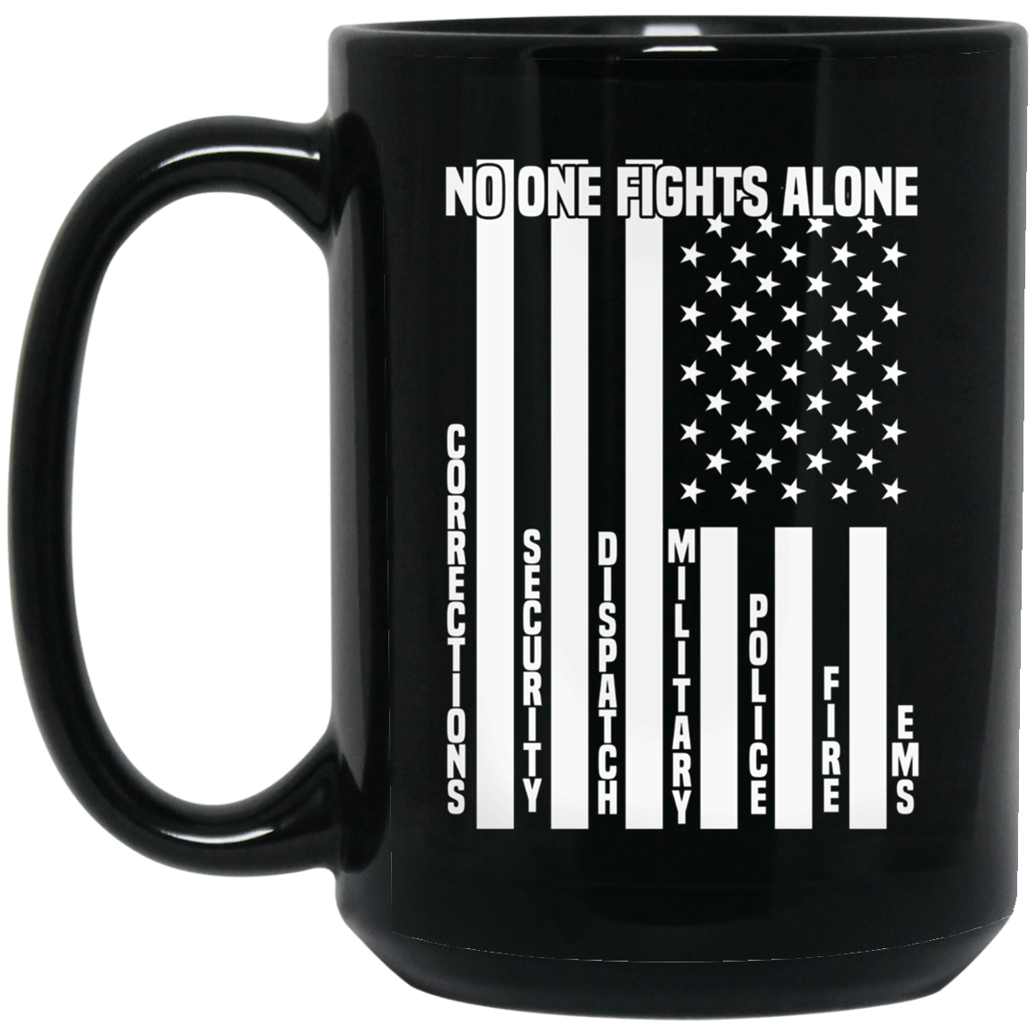 American Flag No One Fights Alone Pride Ems Police T-Shirt