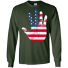 Image of American Flag Waving Hand Hi Five Patriotic Novelty T Shirt