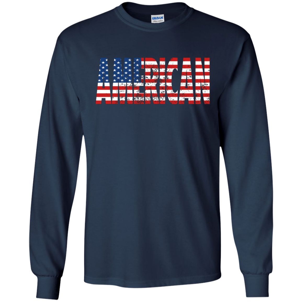 American US Flag Veteran Gift Long Sleeve Shirt for Patriots