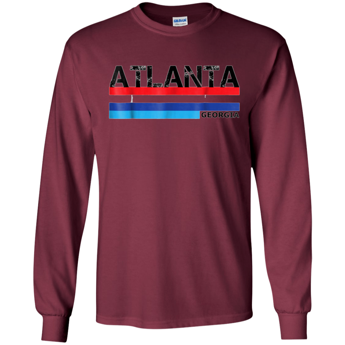 Atlanta, Georgia 1980s Vintage Style USA Colours T Shirt