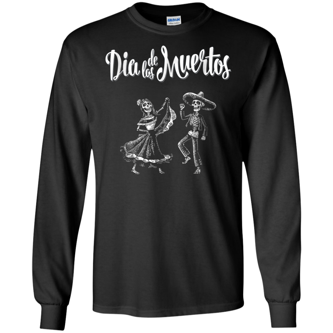 "Dia De Los Muertos" Dancing Mariachi Skeletons Tee Shirt