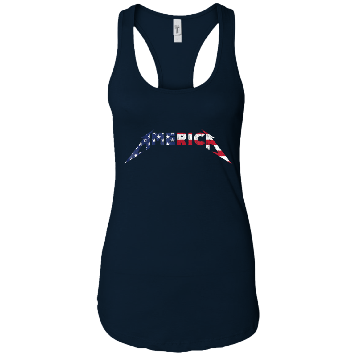 America Heavy Metal Style American Flag T-Shirt