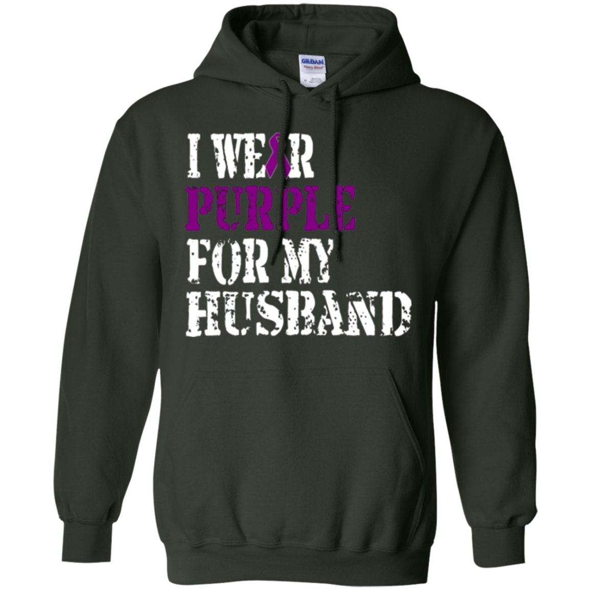 Alzheimer's Awareness T Shirt I Wear Purple For My Husband