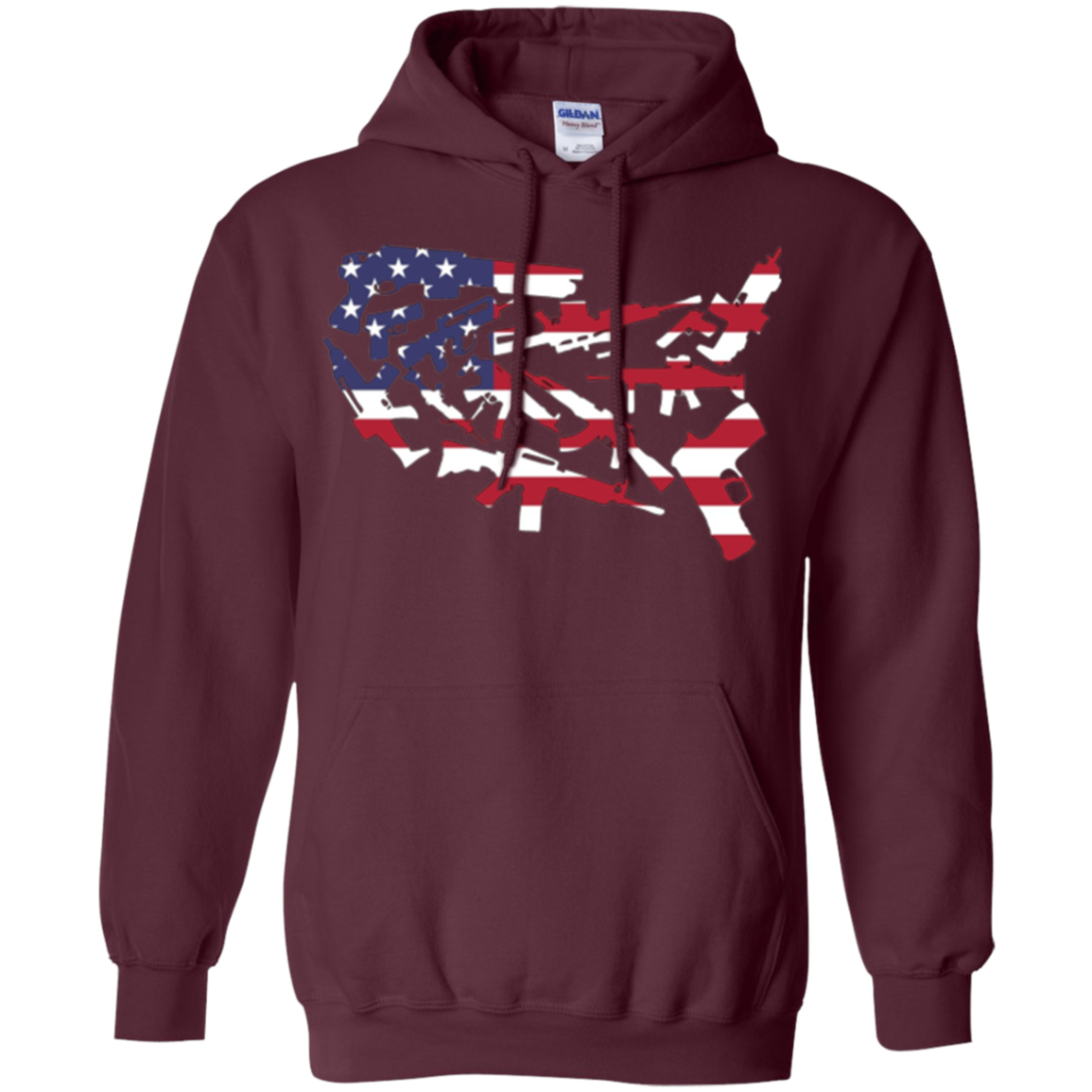 American Gun Shirt: United States Flag Pattern