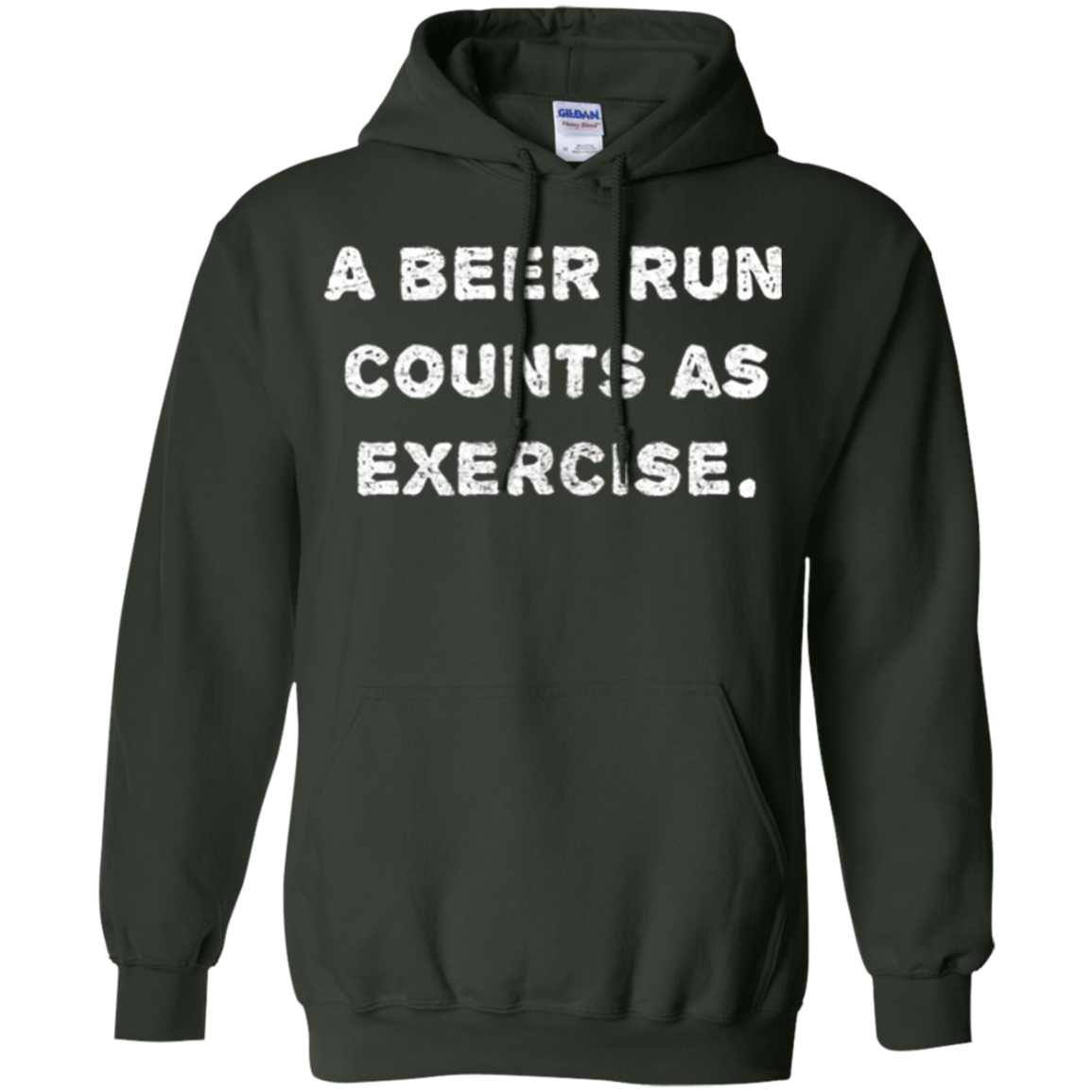 "A beer run counts as exercise." funny beer workout t-shirt