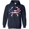 Image of American Flag Tees: Crab Animal Outline USA T-Shirt