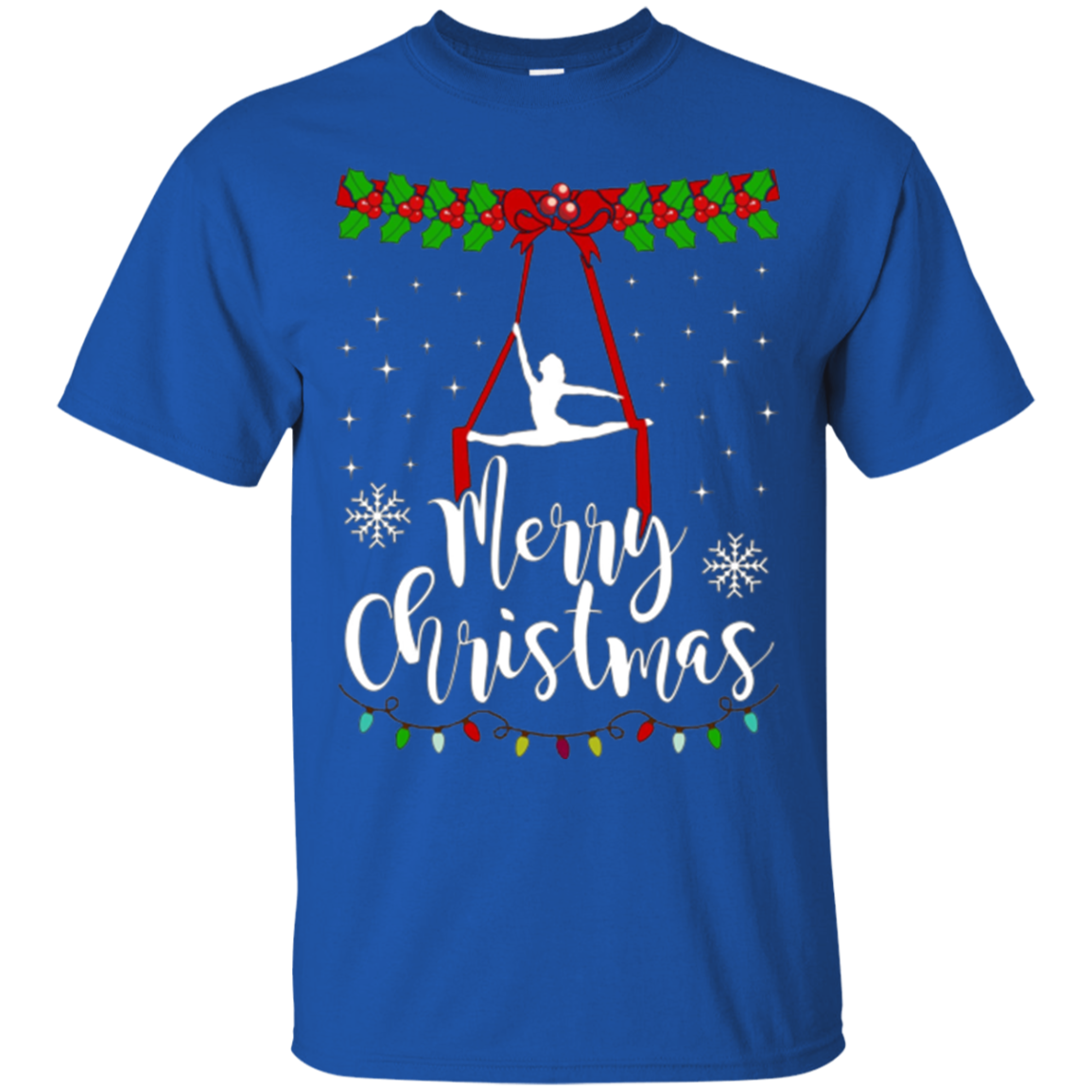 Aerial Yoga Merry Christmas T-shirt Ugly Christmas Yoga