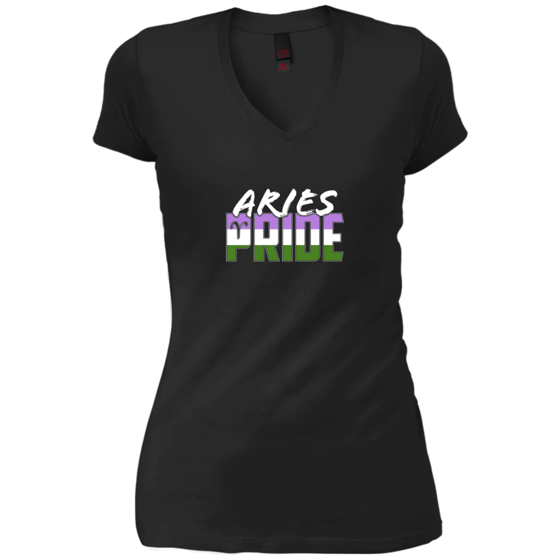 Aries Genderqueer Pride Flag Zodiac Sign Long Sleeve T-Shirt