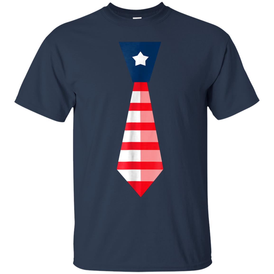 4th of July T-Shirt-Cute Fourth of July American Necktie Tee