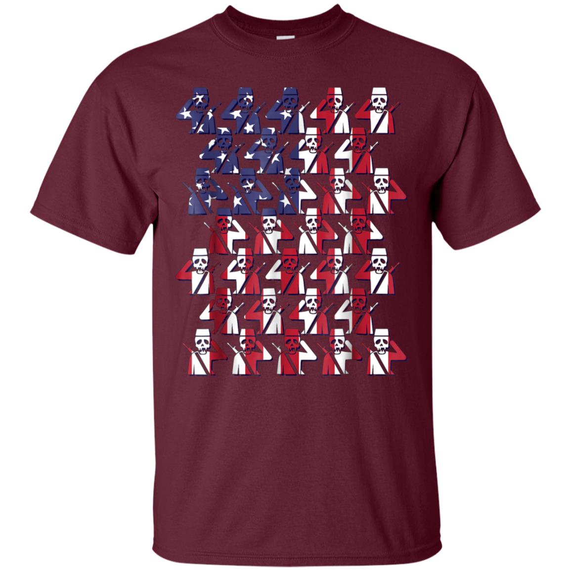 American Patriot Day Funny Skulls T Shirt Original Gift Tee