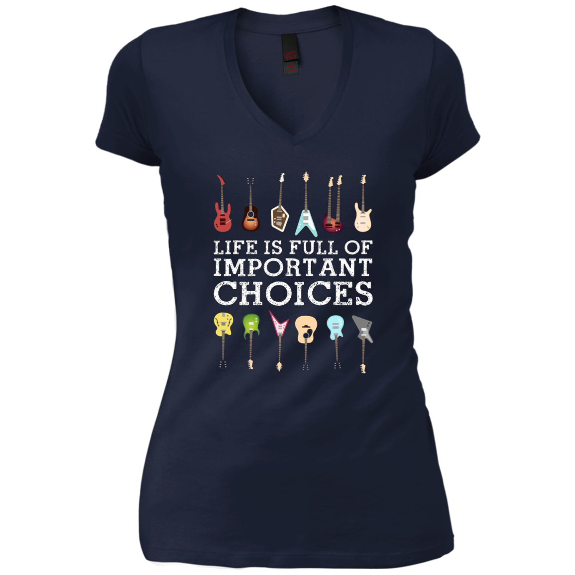 "Important Choices" Electric Guitar Nerd Musician T-shirt