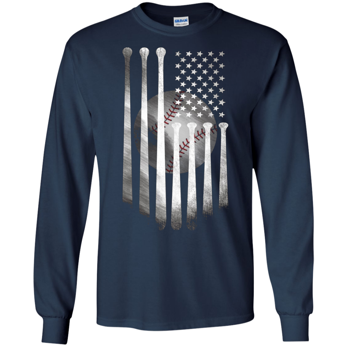 Drapeau Américain Vintage Baseball Drapeau T-Shirt, Papa, Maman, Enfant T