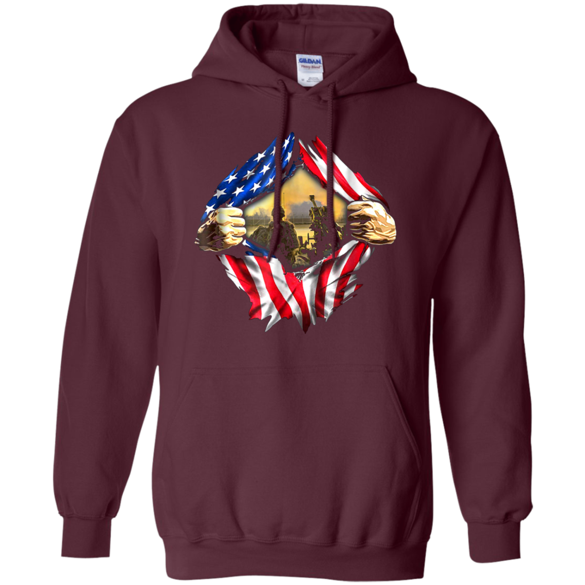 Artilleryman US Flag Awesome T-shirt