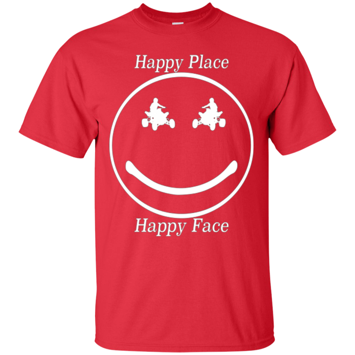 ATV Motocross Happy Place Happy Face t-shirt
