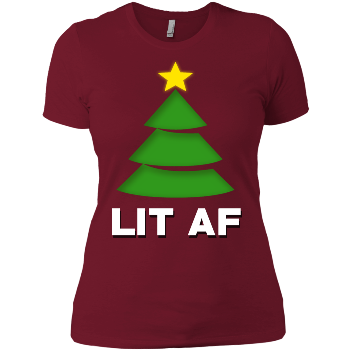 Christmas Tree Lit Af Funny Christmas Shirt