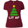 Image of Christmas Tree Lit Af Funny Christmas Shirt