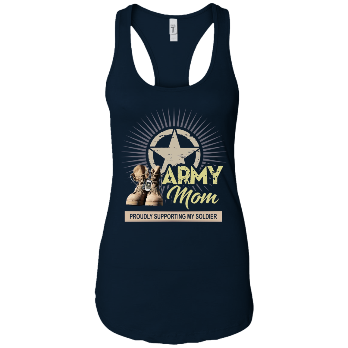Army Mom Proudly Supporting My Soldier T-Shirt Veterans Gift