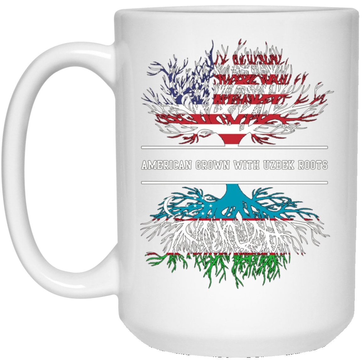 American Grown With Uzbek Roots T-Shirt Uzbekistan Tee