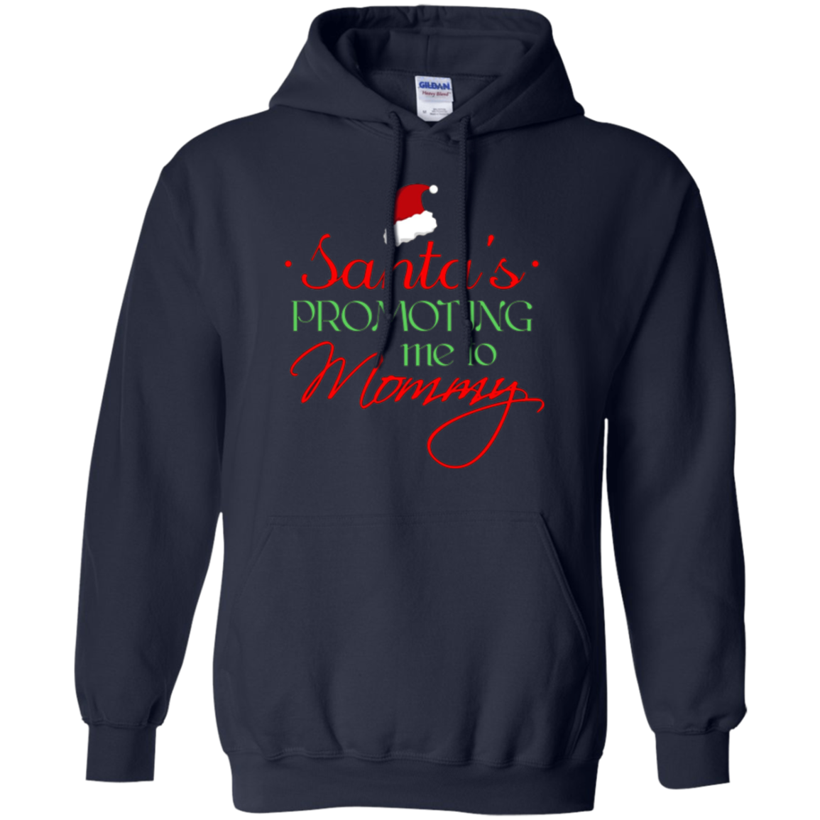 Santas Promoting Me To Mommy Mom Christmas Maternity T-Shirt