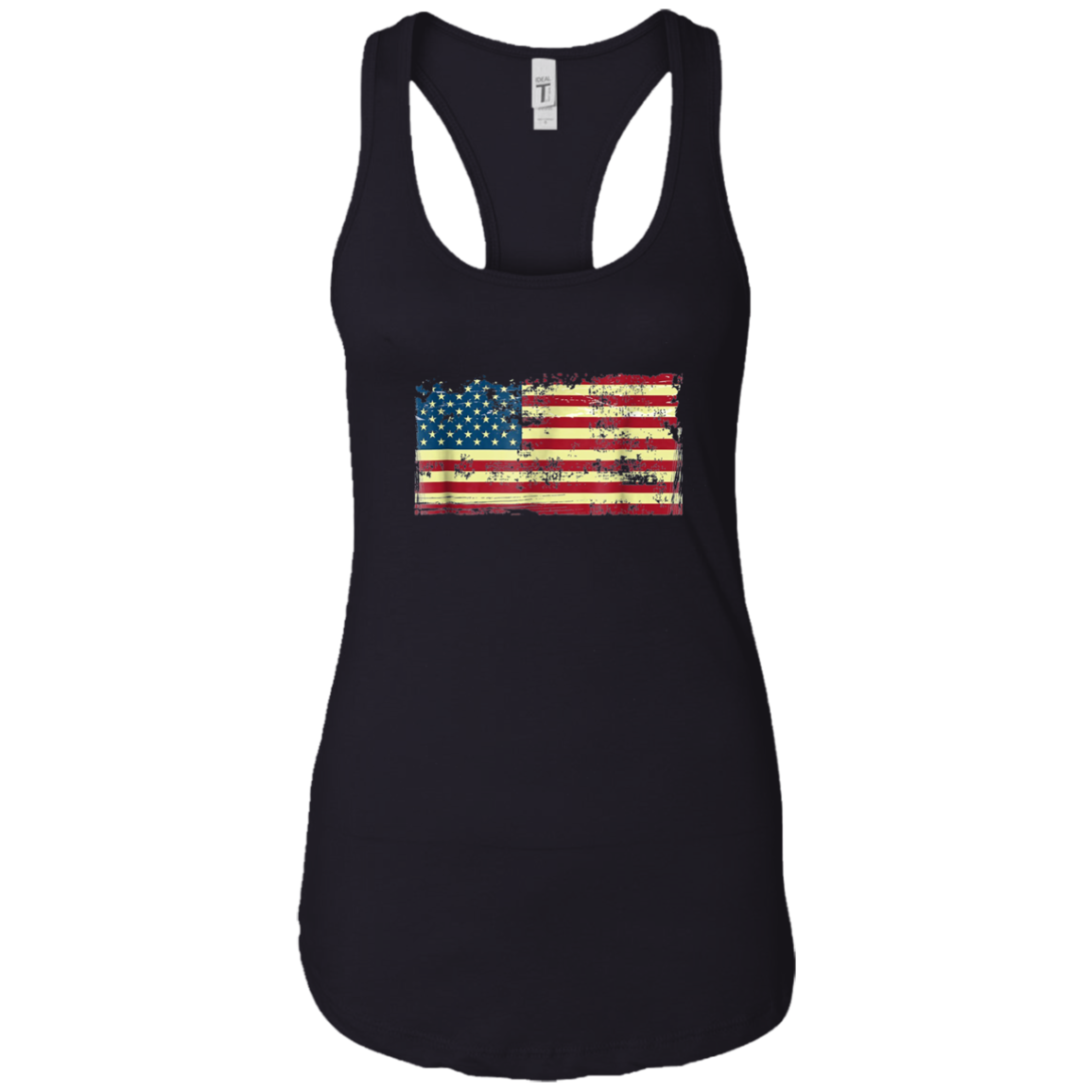 American Vintage Tattered Flag patriotic tee shirt