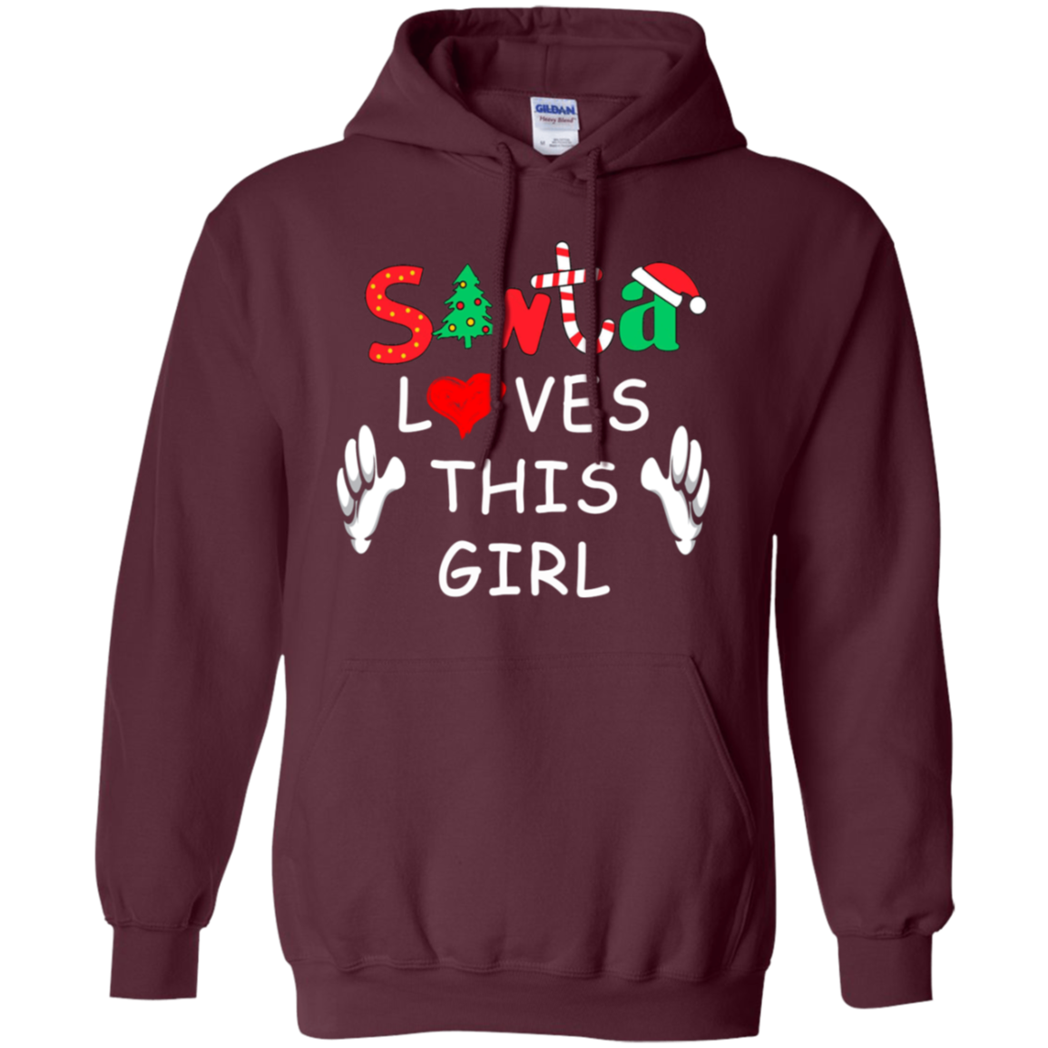 Santa Loves This Girl T Shirt Funny Christmas Gift Shirts