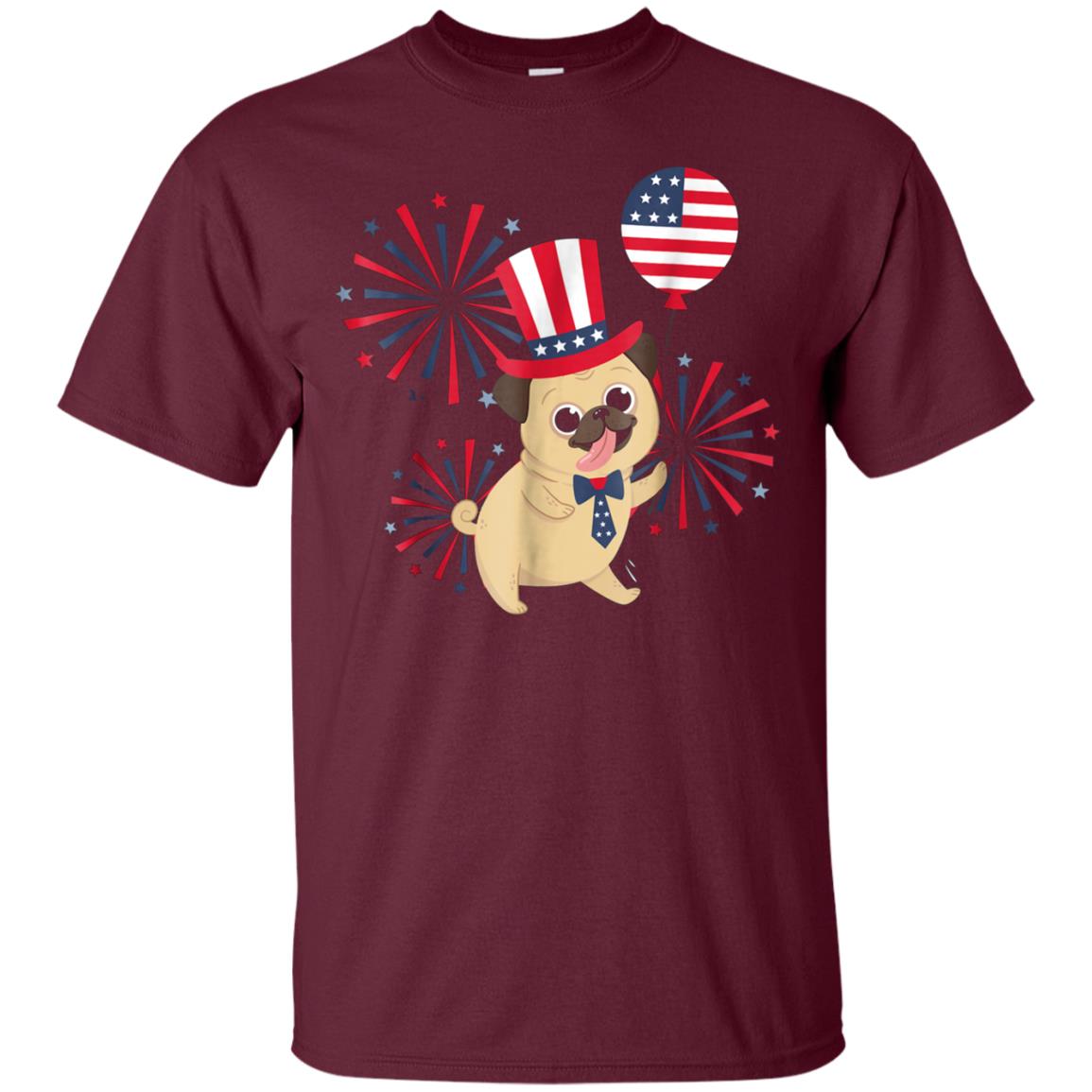 4th of July T-Shirt - Funny Fourth of July Pug Shirt