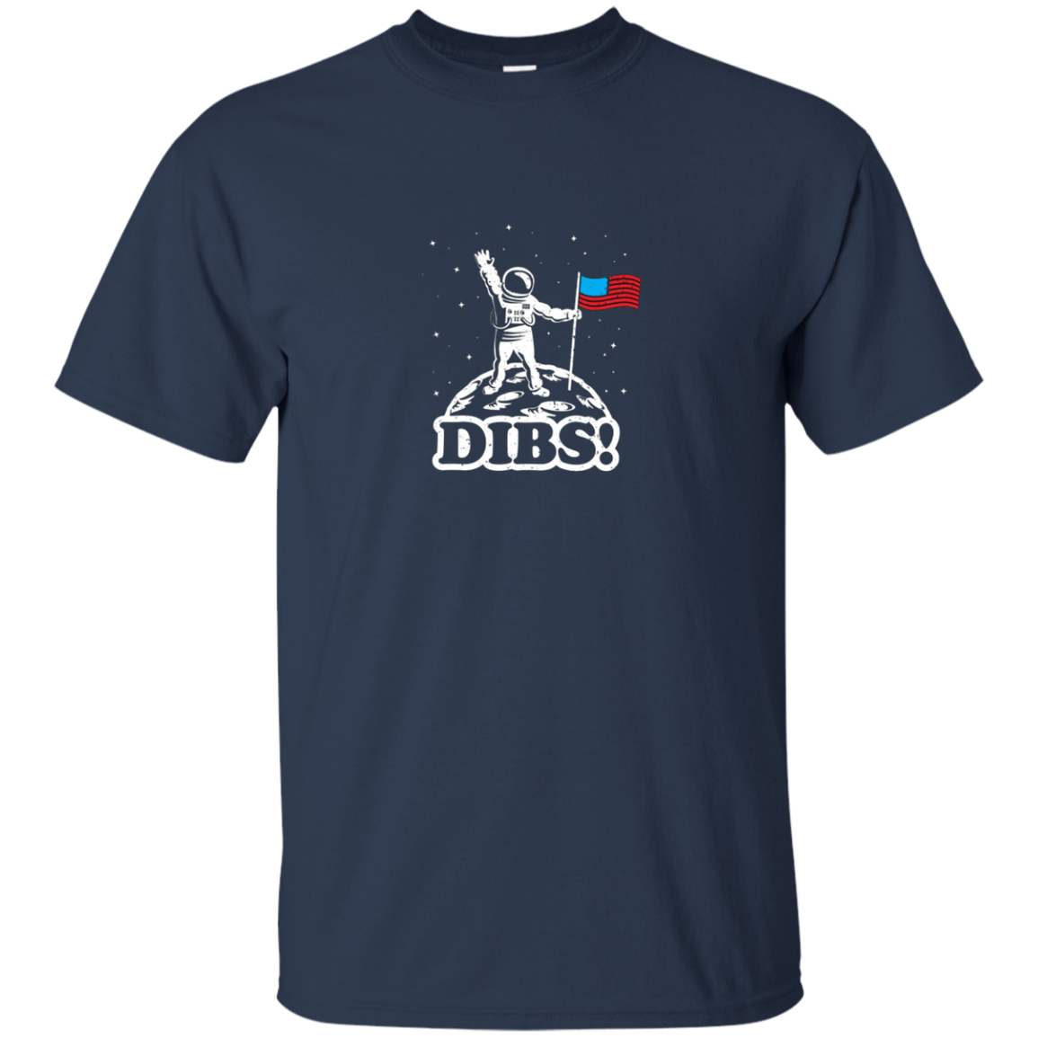 American Flag on Moon July 4th funny t shirt Astronaut space