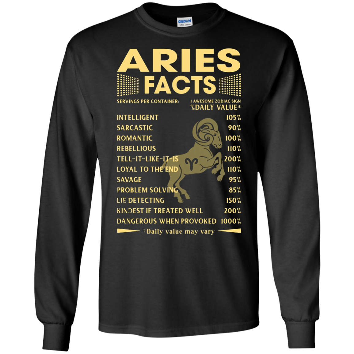 Aries Facts Zodiac T-shirt