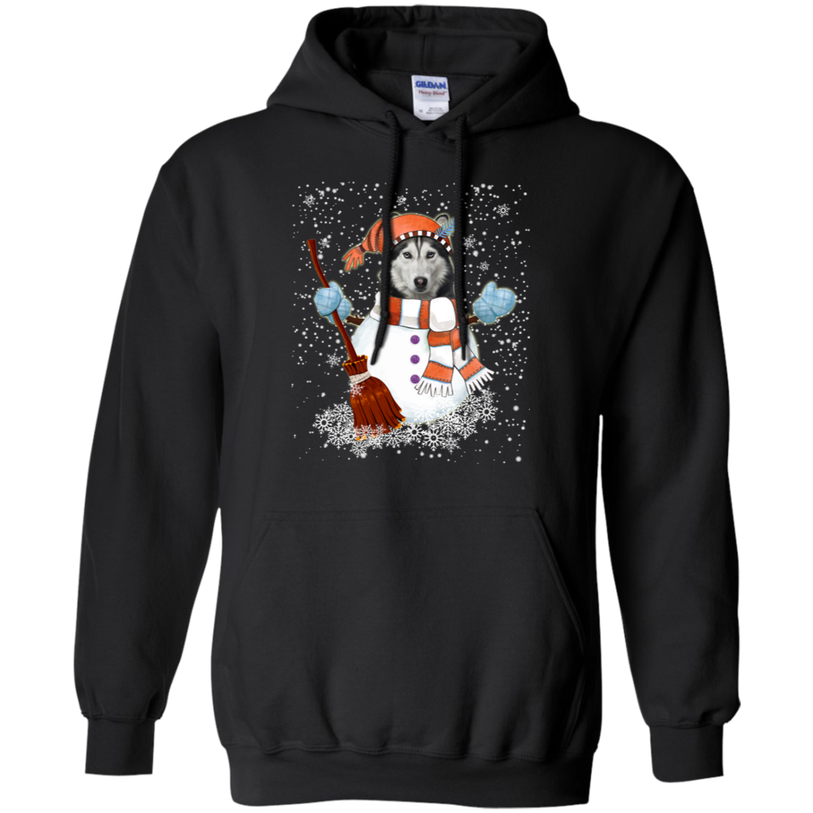Christmas Snowman Siberian husky Funny T-shirt