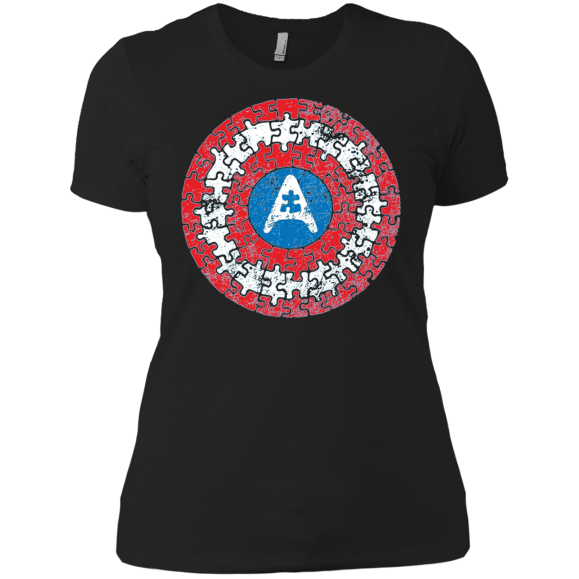 Autism Awareness Shirts Captain Autism Superhero Shield Tee