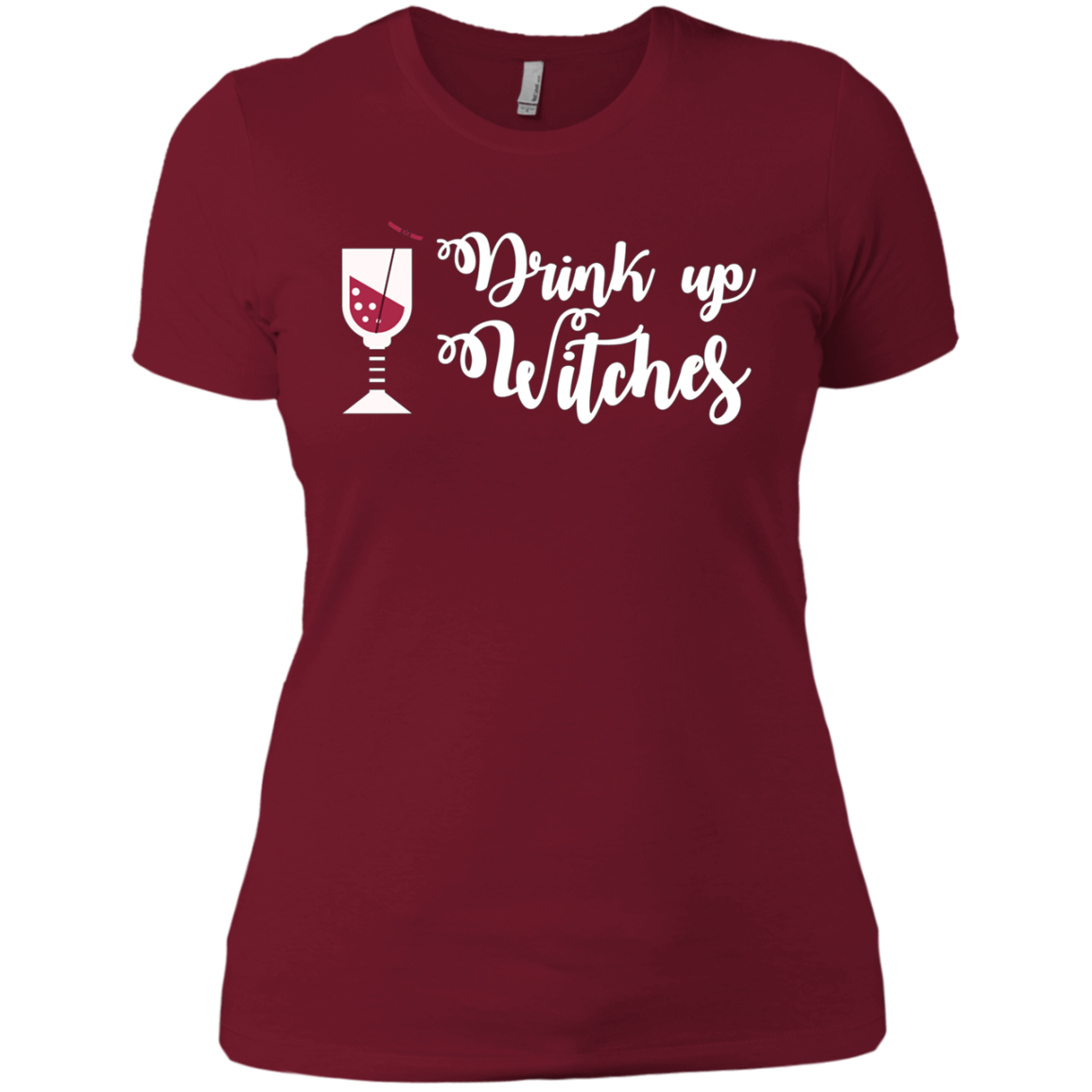Funny Halloween Wine Lovers Shirt Women Drink Up Witches Tee