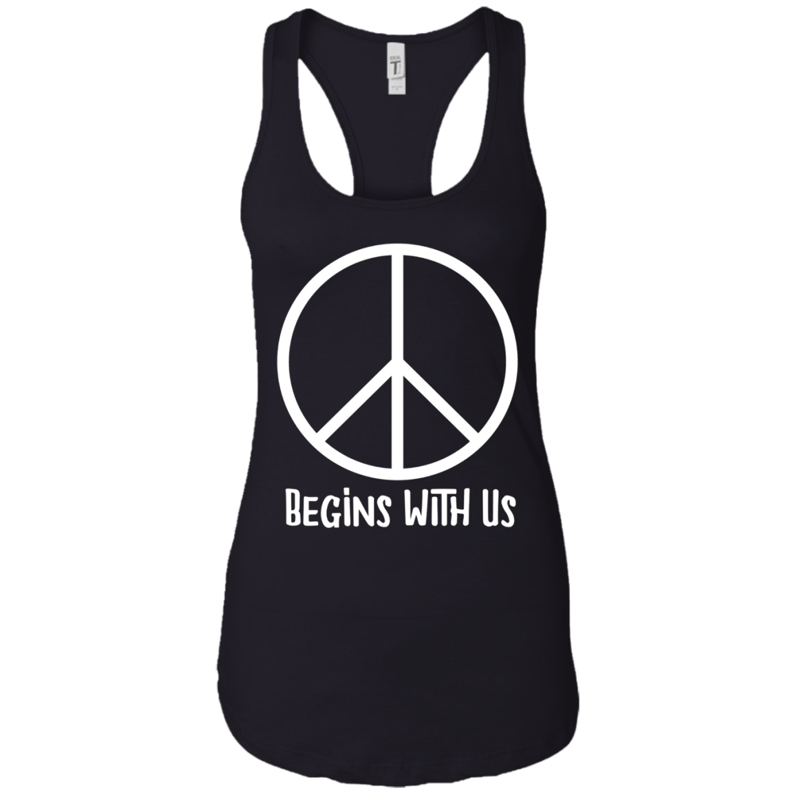 AM Peace Sign Shirts: Peace Begins With Us Symbol T-Shirt