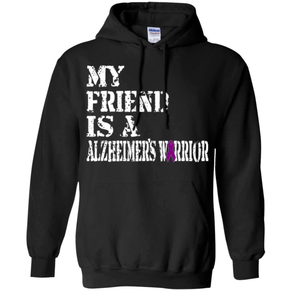 Alzheimer's Awareness T-Shirt For Friends Purple Ribbon Tee