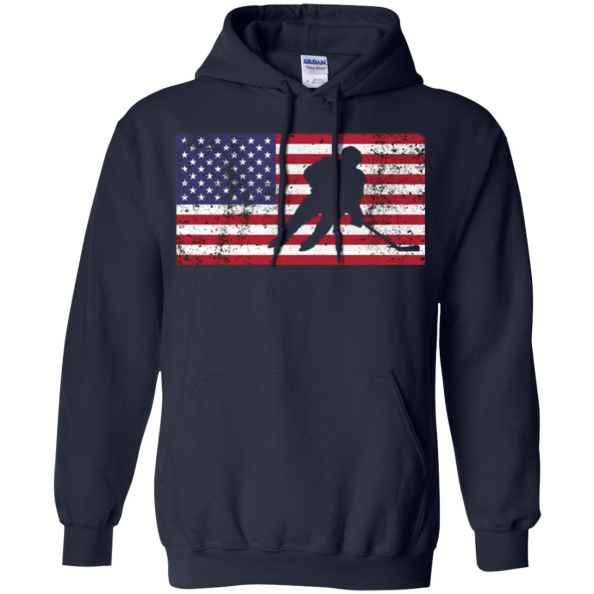American Flag Hockey USA Patriotic Ice Skating Cool T-Shirt