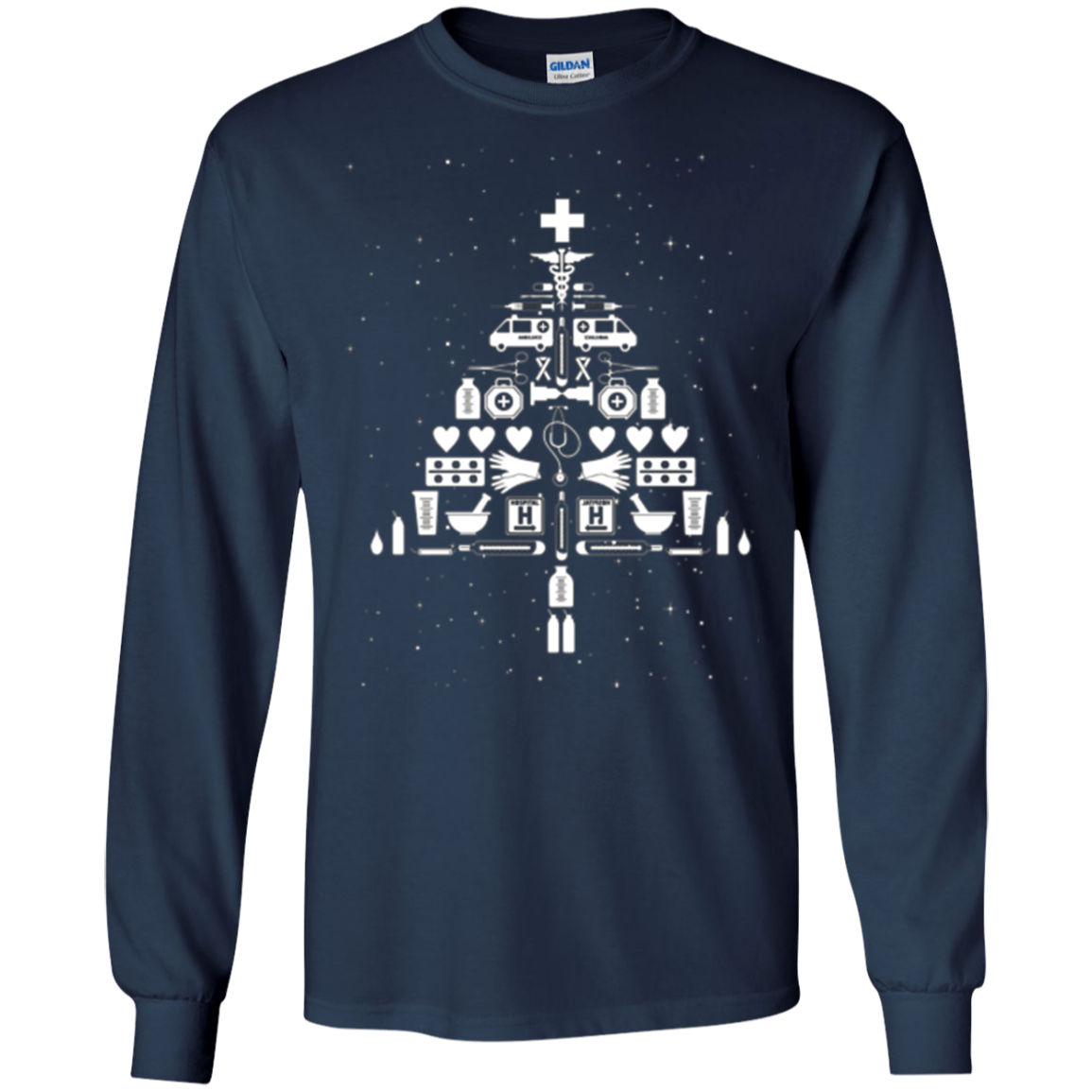 Christmas Tree Stethoscope Nurse T-shirt