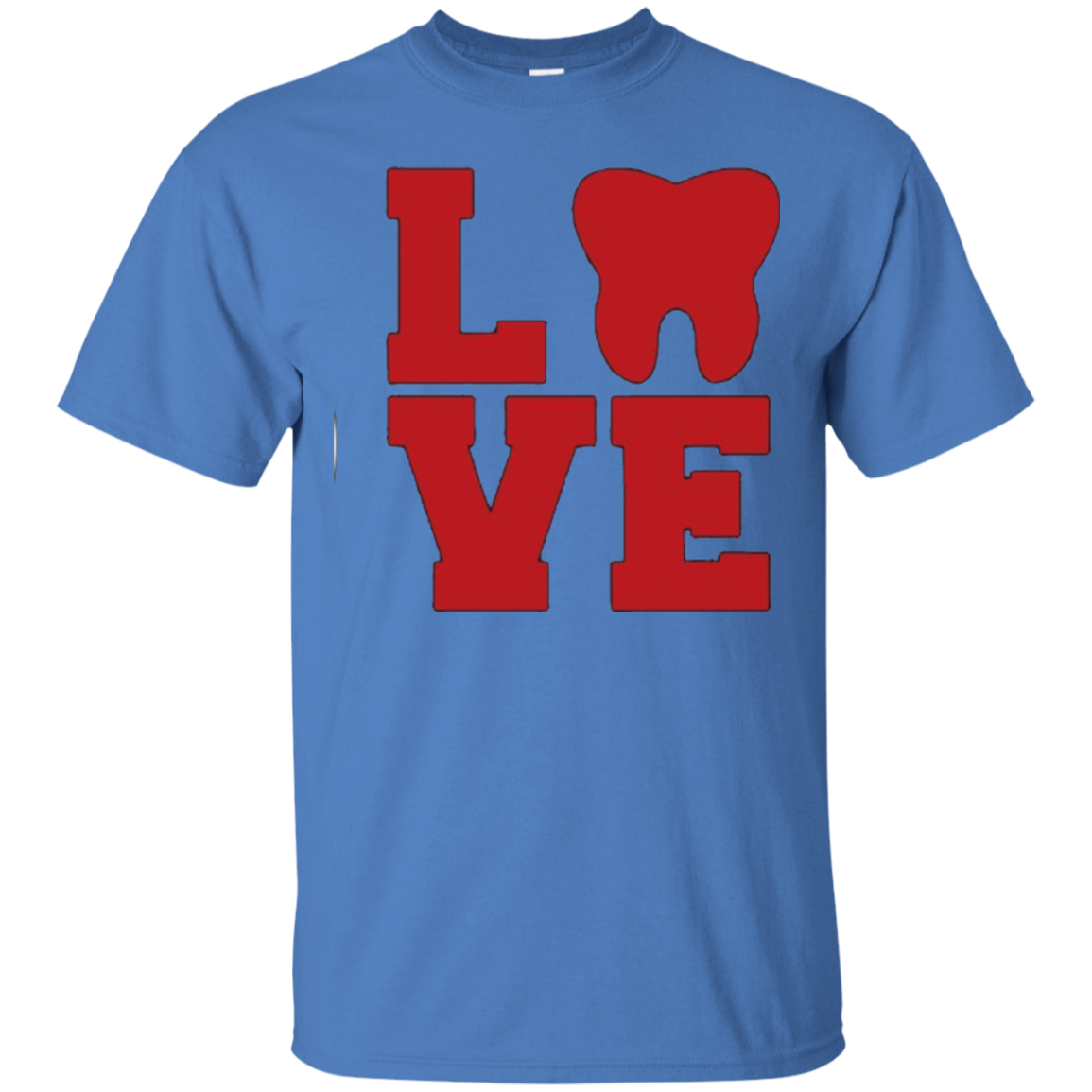 AfhhF Women's Love Dental Tooth Summer Short Sleeve Tee Shirt Crew Neck Tees