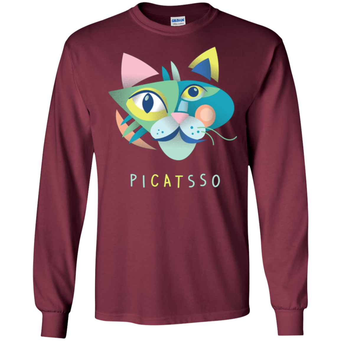 Artist & Art Teacher Shirt: Picatsso, Funny Abstract Cat Art
