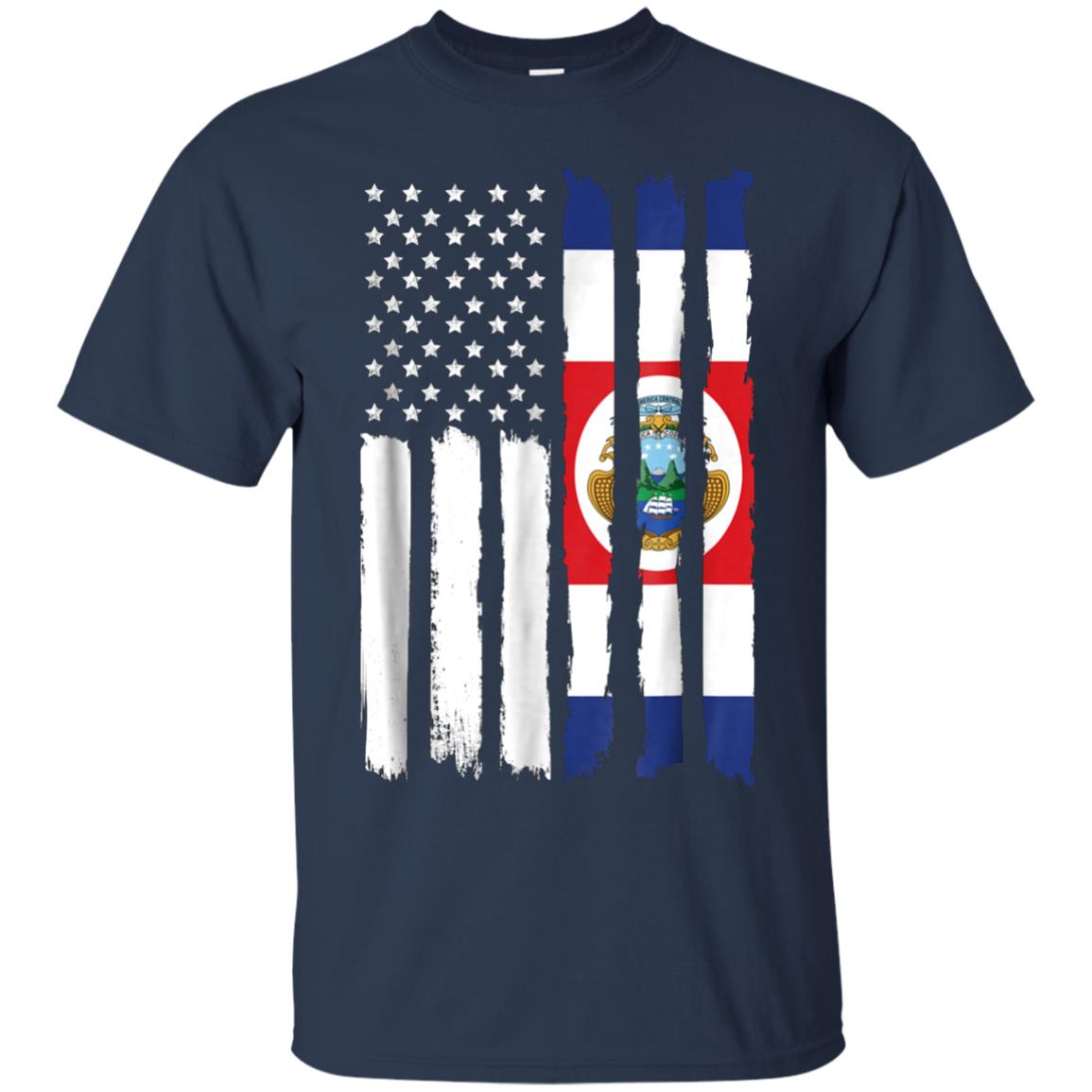 American Costa Rica Patriotic Flag T-shirt