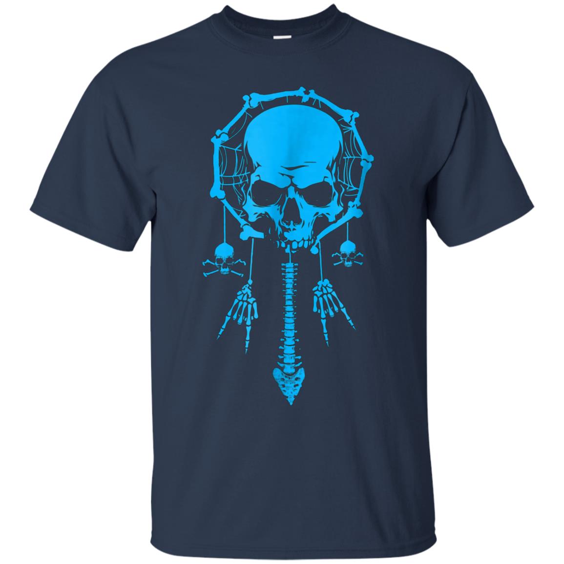 Funny Halloween T-Shirt Dream Catcher Skull Bone Rock Hand