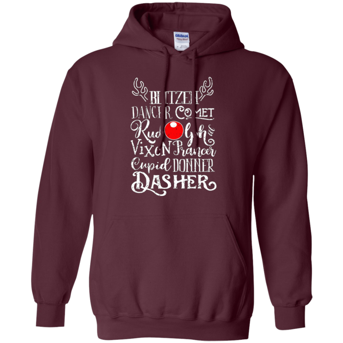 Santa's Reindeer Rudolph List Vintage Christmas Gift T-Shirt