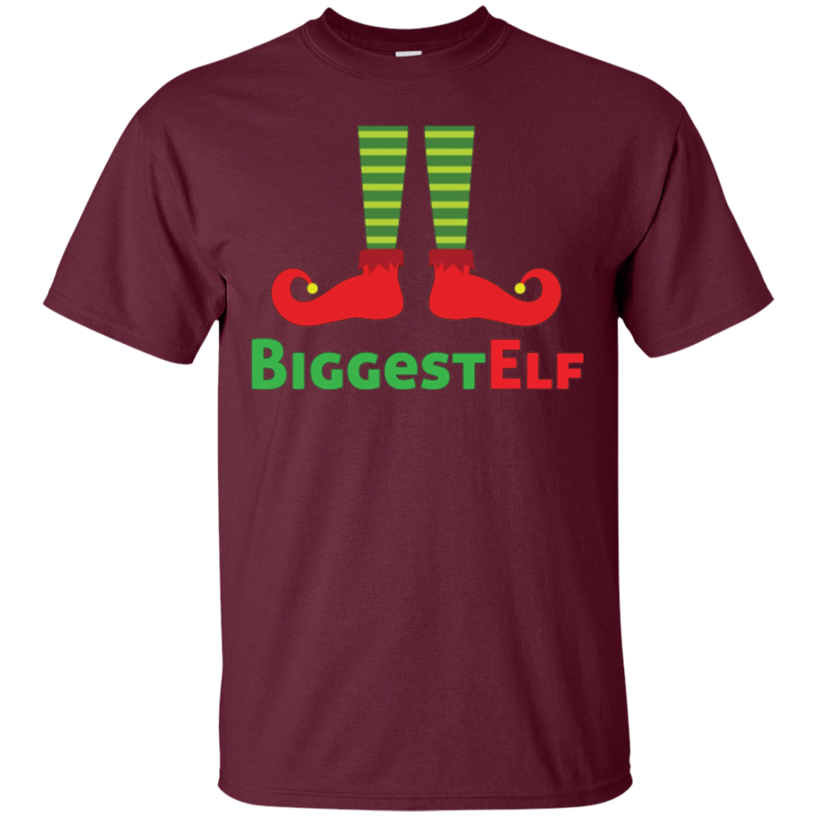 Biggest Elf Matching Family Christmas Picture Greeting Cards