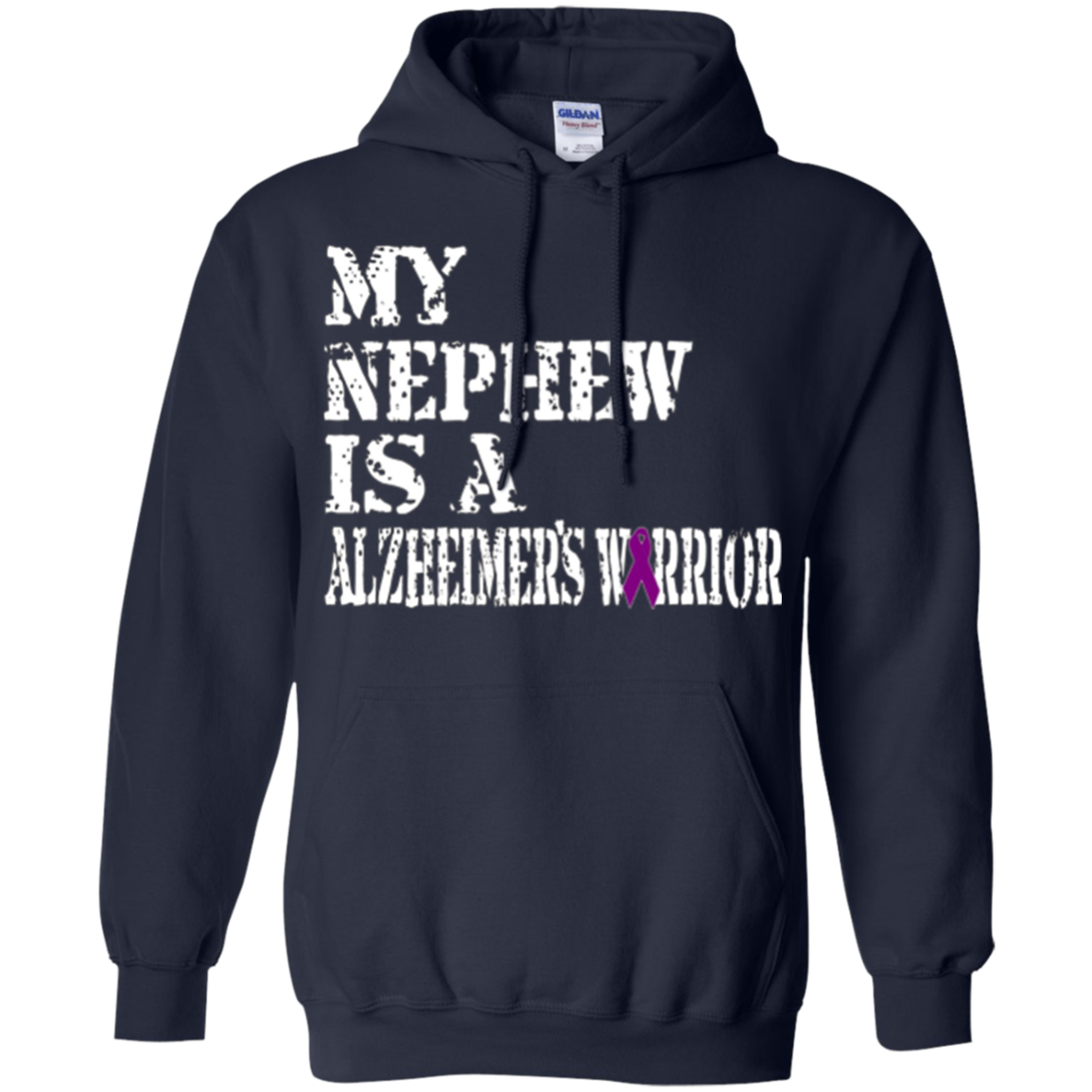 Alzheimer's Awareness T Shirt For Nephews Purple Ribbon Tee