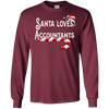 Image of Santa Loves Accountants T-Shirt Numbers Gift Tee