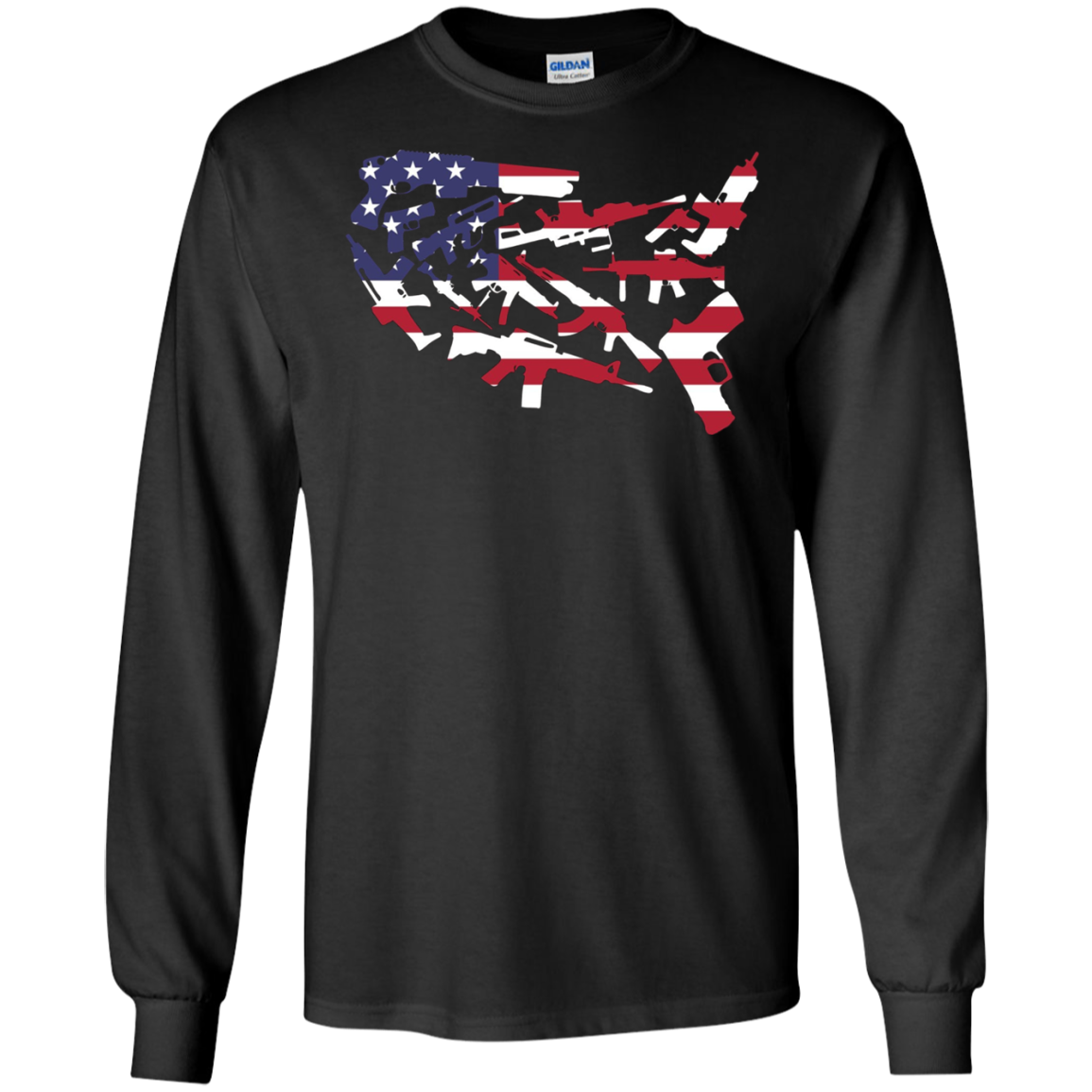 American Gun Shirt: United States Flag Pattern