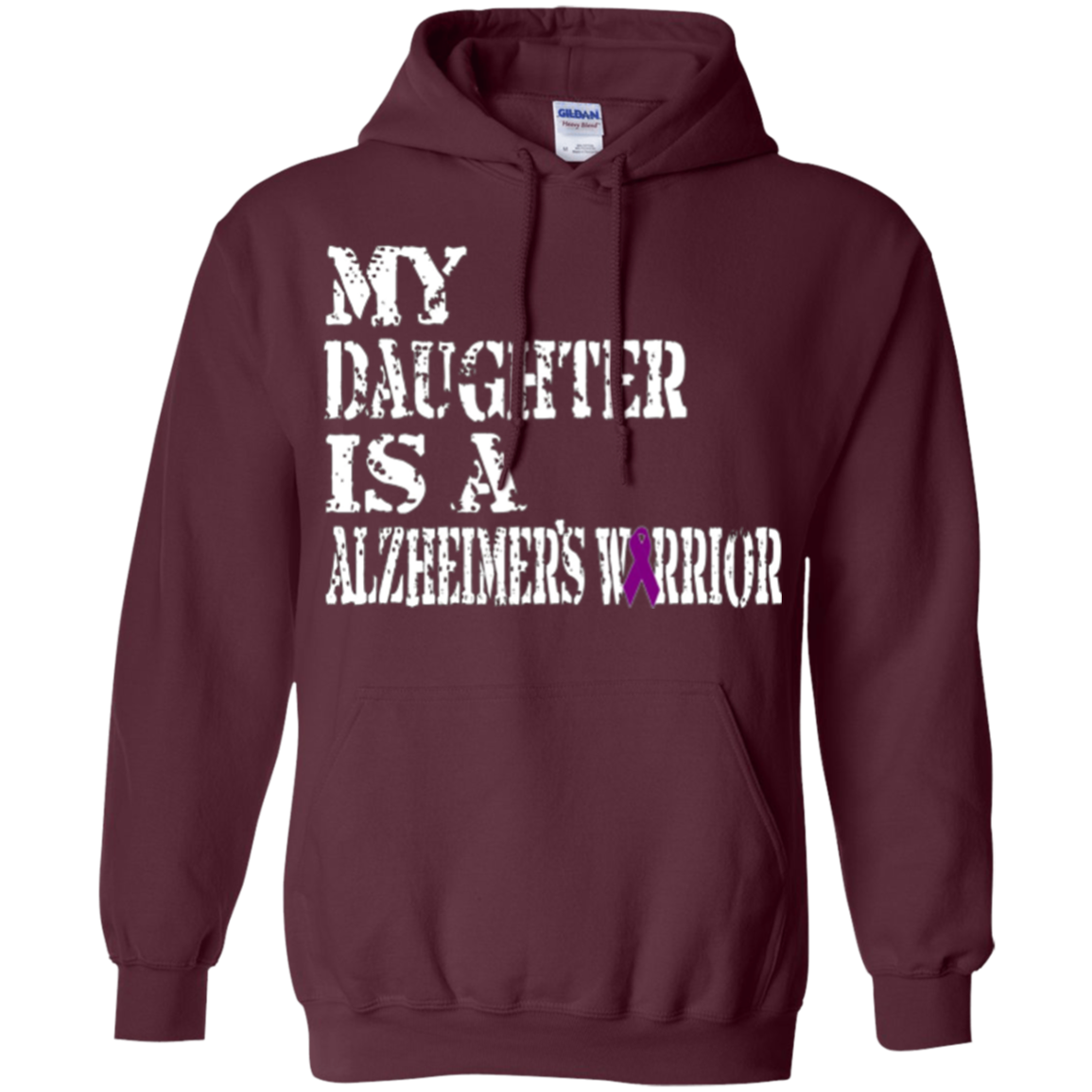 Alzheimer's Awareness Shirt For Daughters Purple Ribbon Tee
