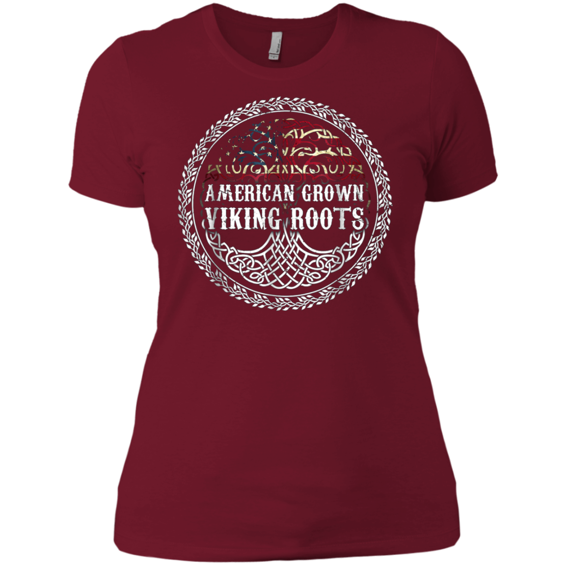 American Grown - Viking Roots T-shirt American Flag Tree Tee