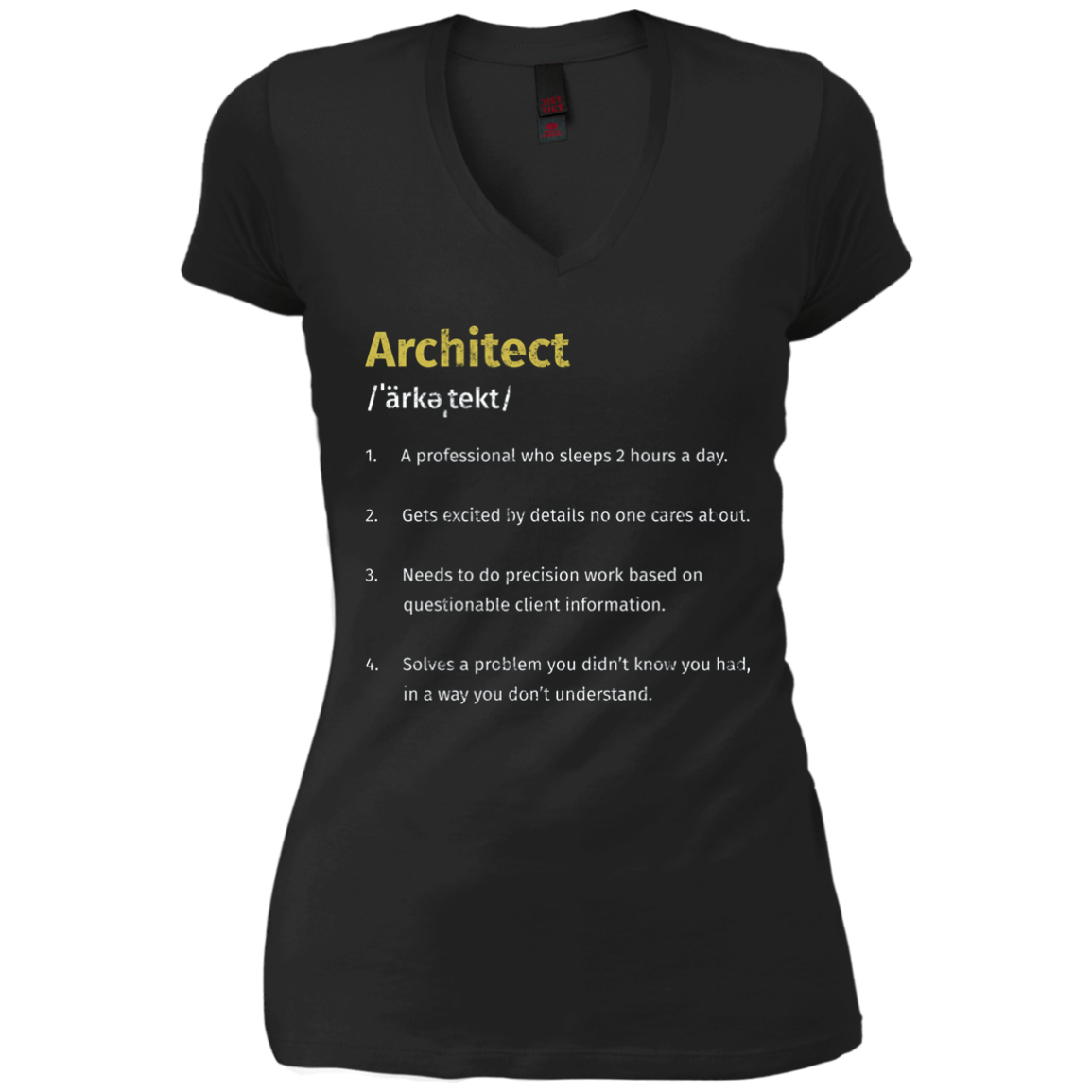 Architect Definition T-Shirt Architecture Distressed Tee