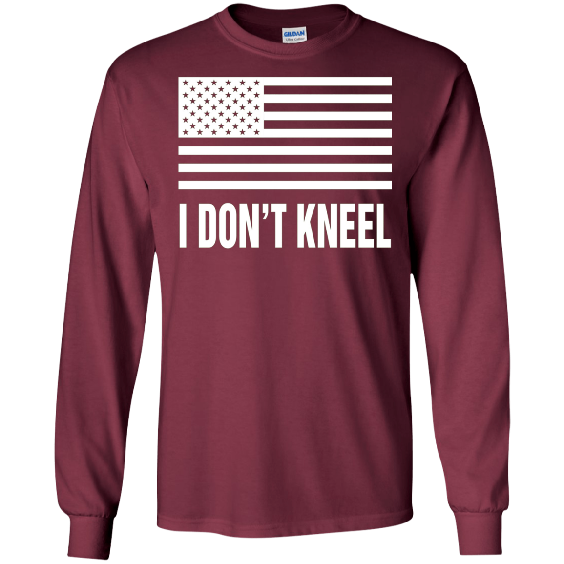 American Flag I Don't Kneel Patriotic T-Shirt